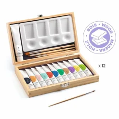 Outlet Djeco Coffret d'artiste - 12 gouaches Multicolore
