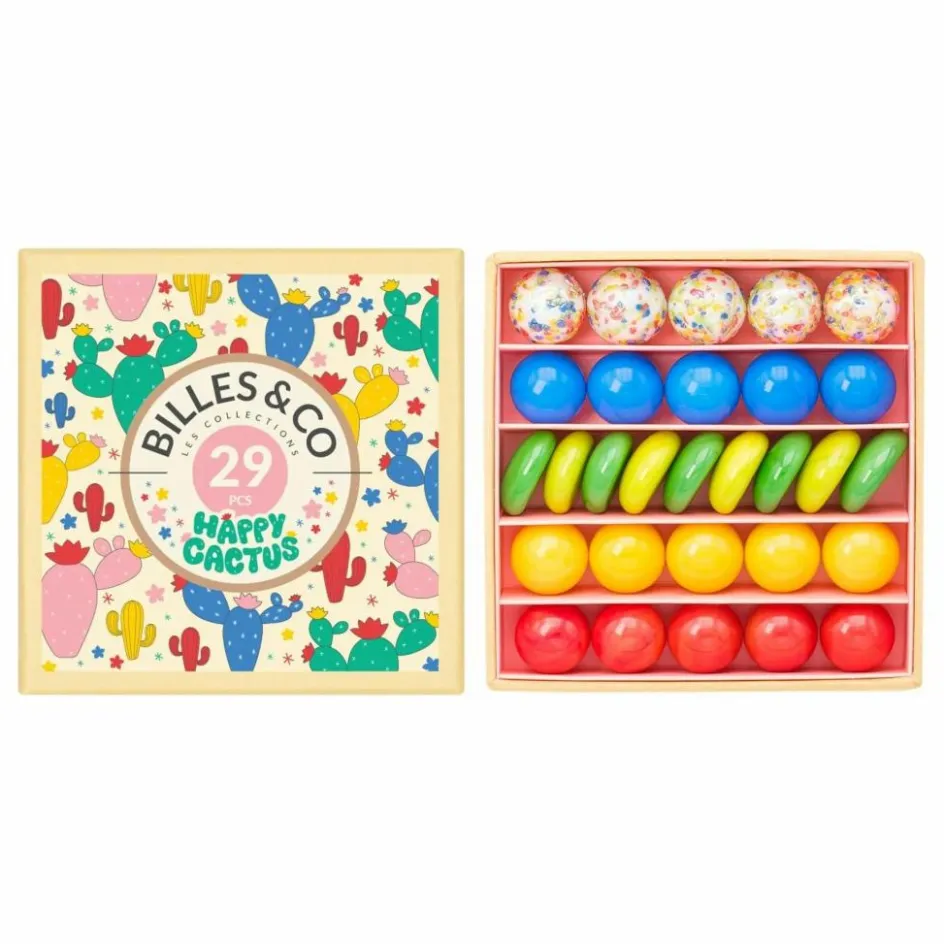 Billes & Co Coffret de 29 billes Cactus| Jeux D'Extérieur