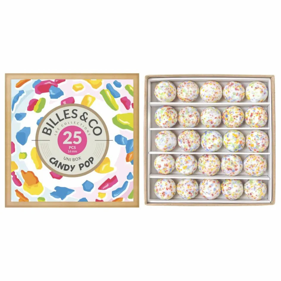 Billes & Co Coffret de 25 billes Candy Pop| Jeux D'Extérieur