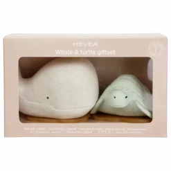 Hevea Jouets D'Éveil|L'Heure Du Bain*Coffret de jouets pour le bain upcyclés - Tortue & Baleine |