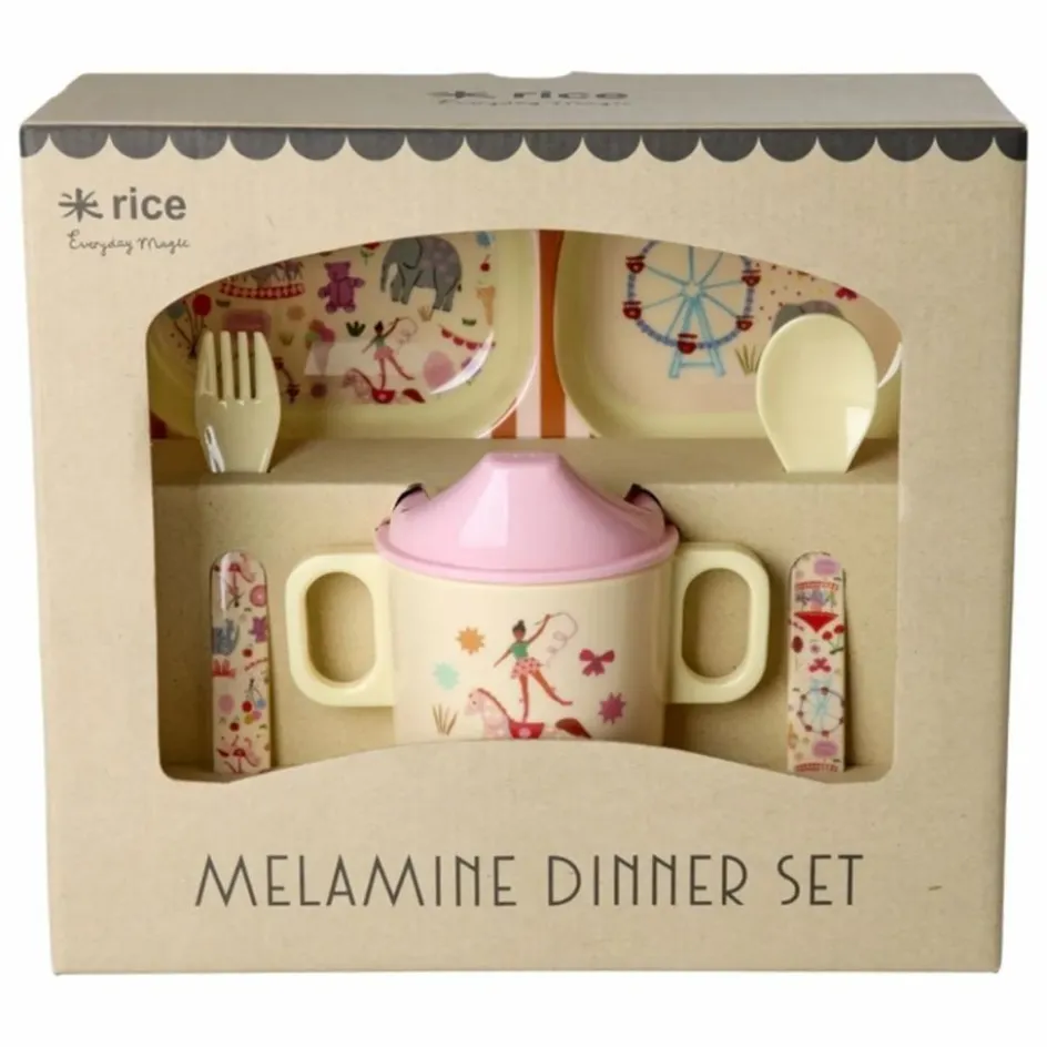 Discount Coffret de repas en mélamine Fun Fair | Premiers Repas|Puériculture