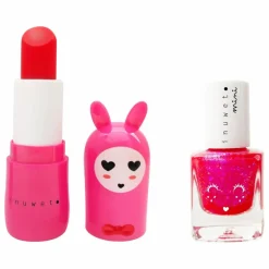 Clearance Inuwet Coffret duo baume à lèvres et vernis à l'eau Rose Rouge cerise