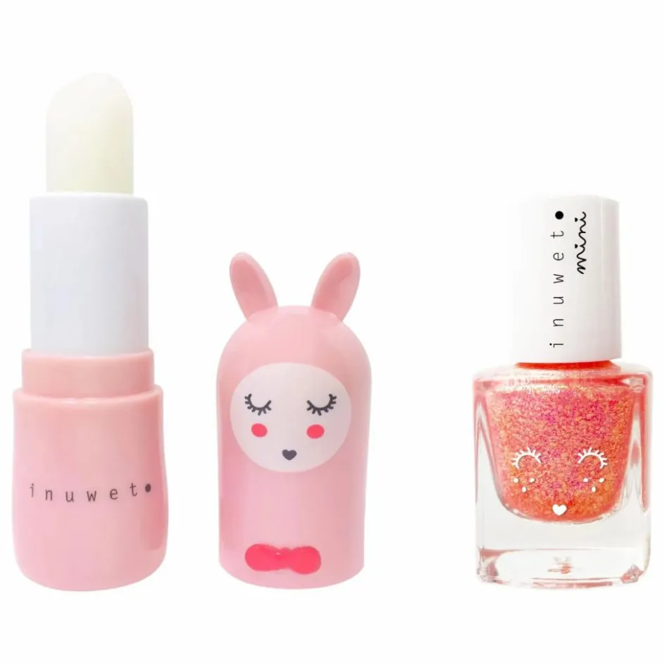 Hot Coffret duo baume à lèvres et vernis à l'eau Fraise Enfant/Femme Soins Du Visage|Coffrets