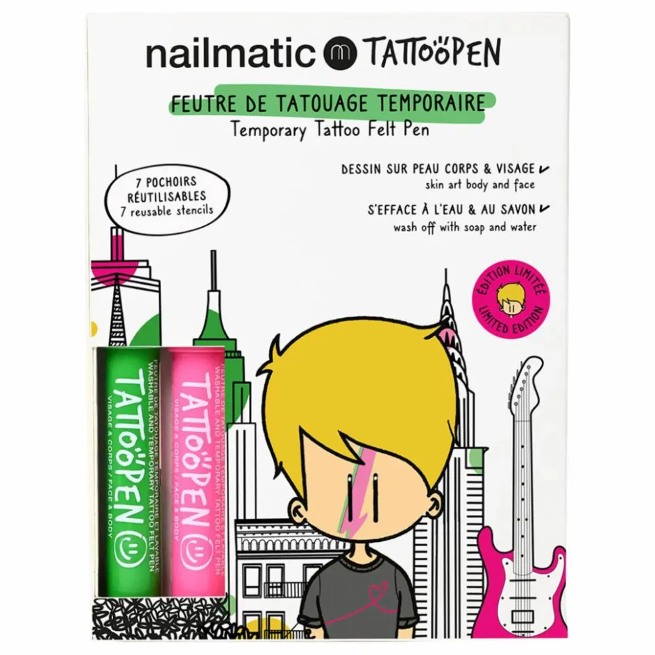Outlet Coffret duo Tattoopen & Pochoir Réutilisable New York x JO LITTLE Enfant Soins Du Corps|Coffrets