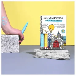 Enfant Nailmatic Kids Soins Du Corps|Coffrets*Coffret duo Tattoopen & Pochoir Réutilisable Paris x JO LITTLE
