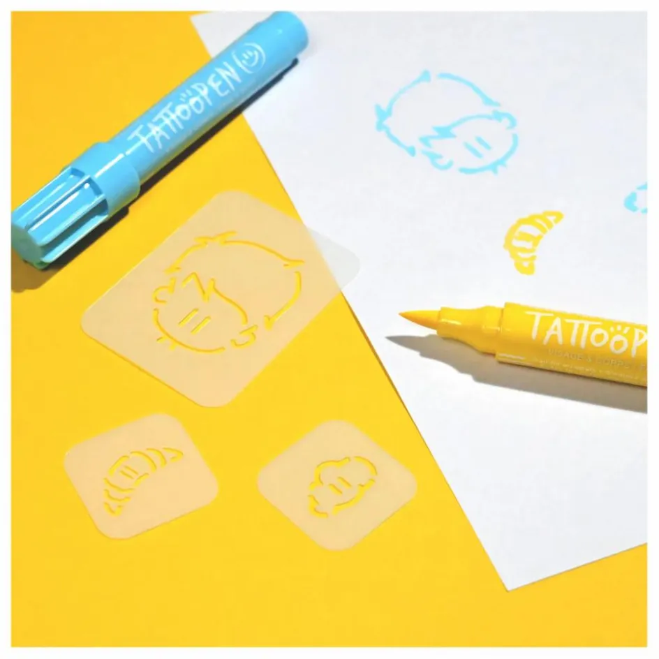 Enfant Nailmatic Kids Soins Du Corps|Coffrets*Coffret duo Tattoopen & Pochoir Réutilisable Paris x JO LITTLE