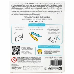 Enfant Nailmatic Kids Soins Du Corps|Coffrets*Coffret duo Tattoopen & Pochoir Réutilisable Paris x JO LITTLE