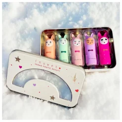 Enfant Inuwet Soins Du Visage|Soins Du Visage*Coffret Metal Rainbow Delux Baumes à lèvres - Set de 5