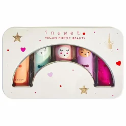 Enfant Inuwet Soins Du Visage|Soins Du Visage*Coffret Metal Rainbow Delux Baumes à lèvres - Set de 5