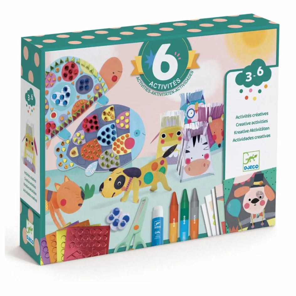 Djeco Coffret multi-activités Les animaux et leurs maisons| Loisirs Créatifs