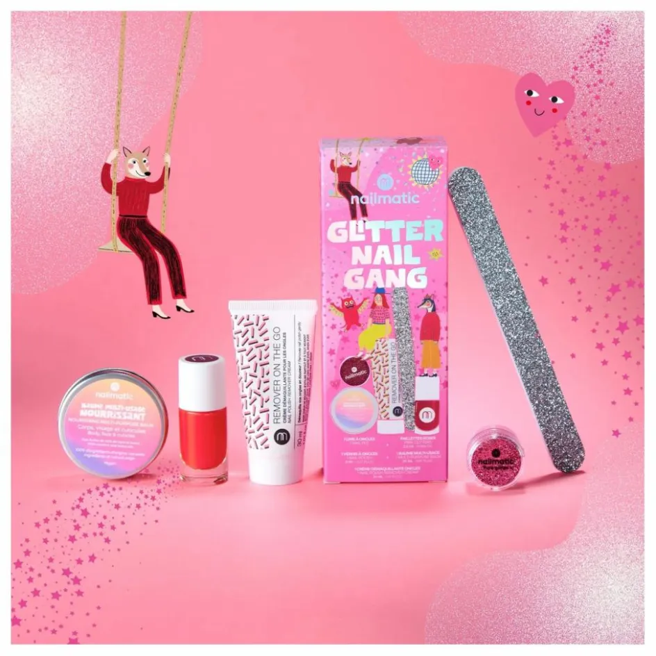 Enfant Nailmatic Kids Coffrets|Coffrets*Coffret ongles Glitter Nail Gang