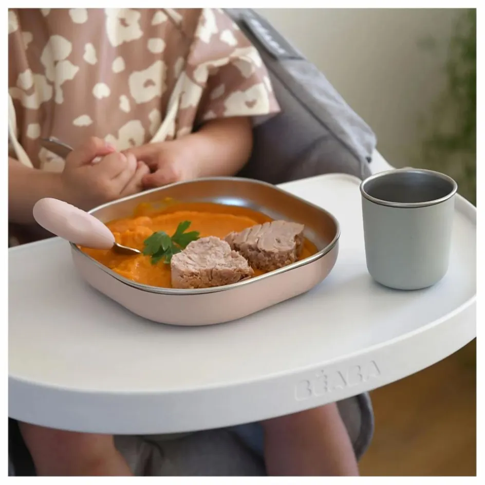 Sale Béaba Coffret repas en inox | Rose pêche