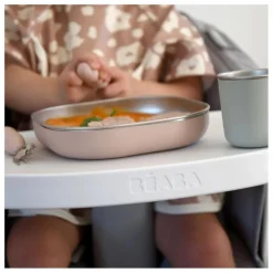 Sale Béaba Coffret repas en inox | Rose pêche