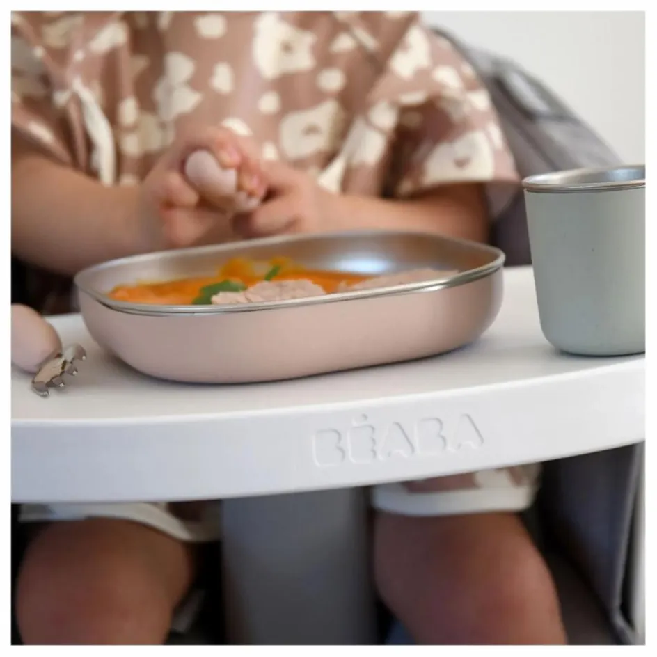 Sale Béaba Coffret repas en inox | Rose pêche