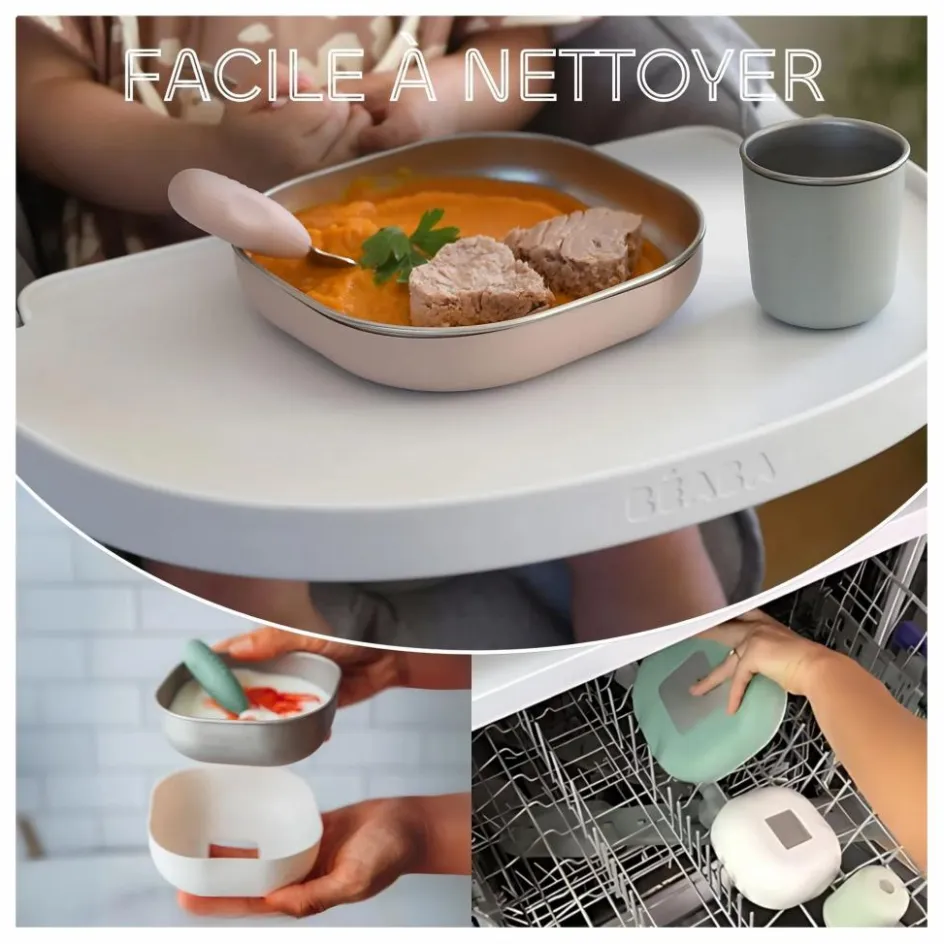 Sale Béaba Coffret repas en inox | Rose pêche