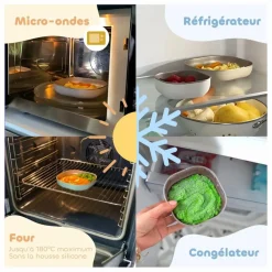 Sale Béaba Coffret repas en inox | Rose pêche