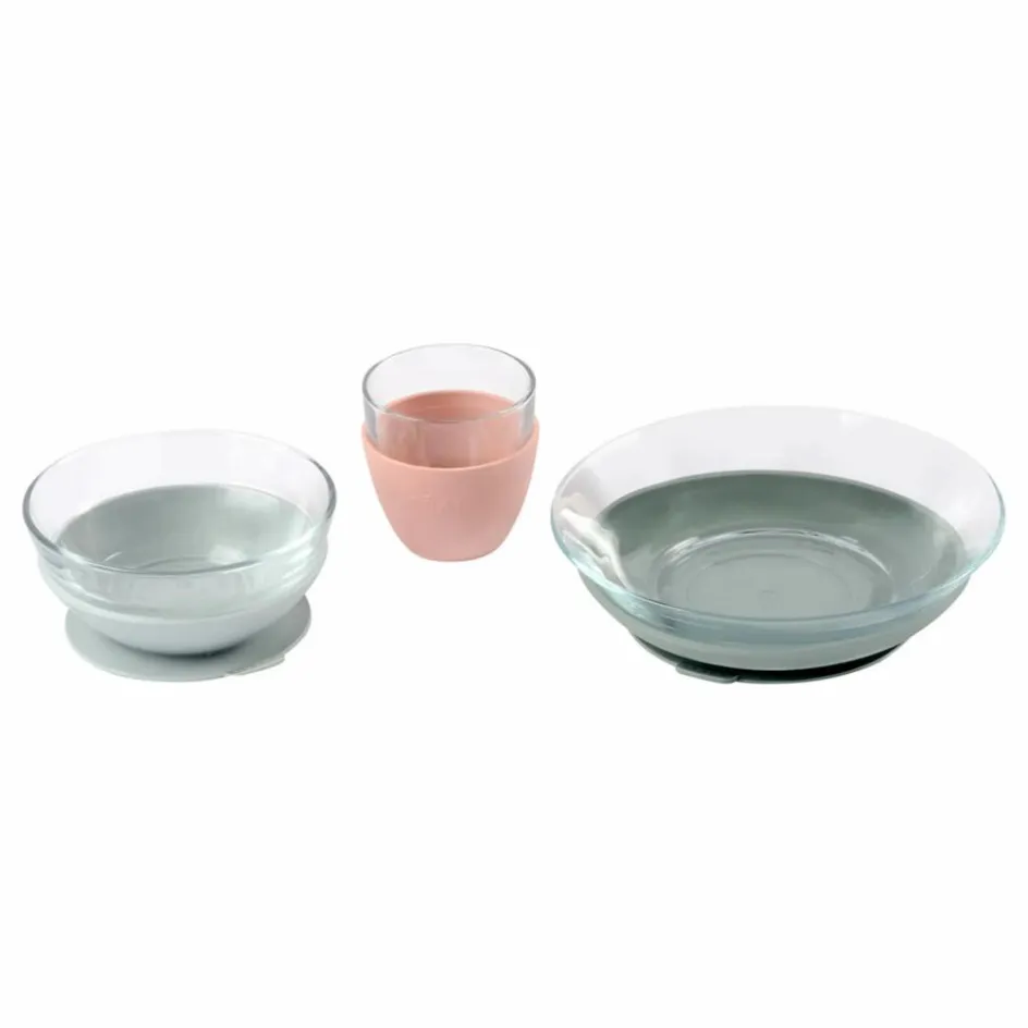 Online Béaba Coffret repas en verre - 3 pièces | Rose