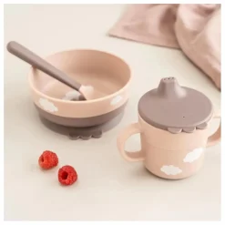 Discount Done by deer Coffret repas Happy Clouds | Rose pêche