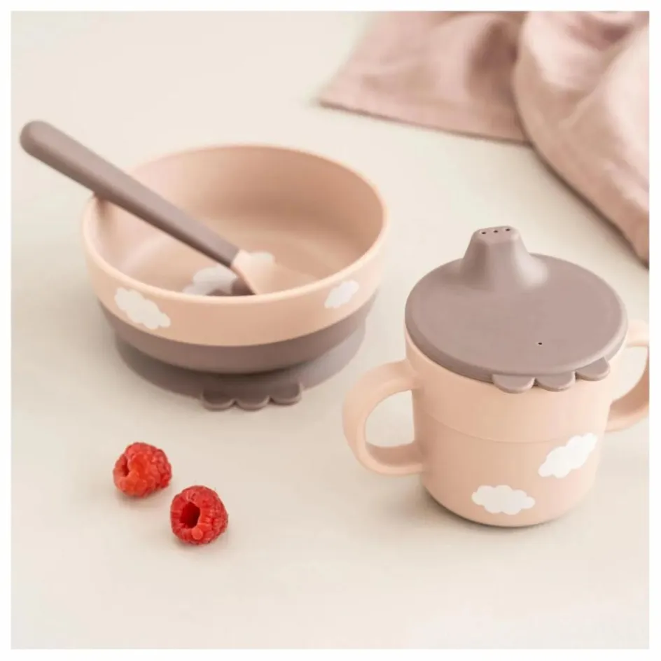Discount Done by deer Coffret repas Happy Clouds | Rose pêche
