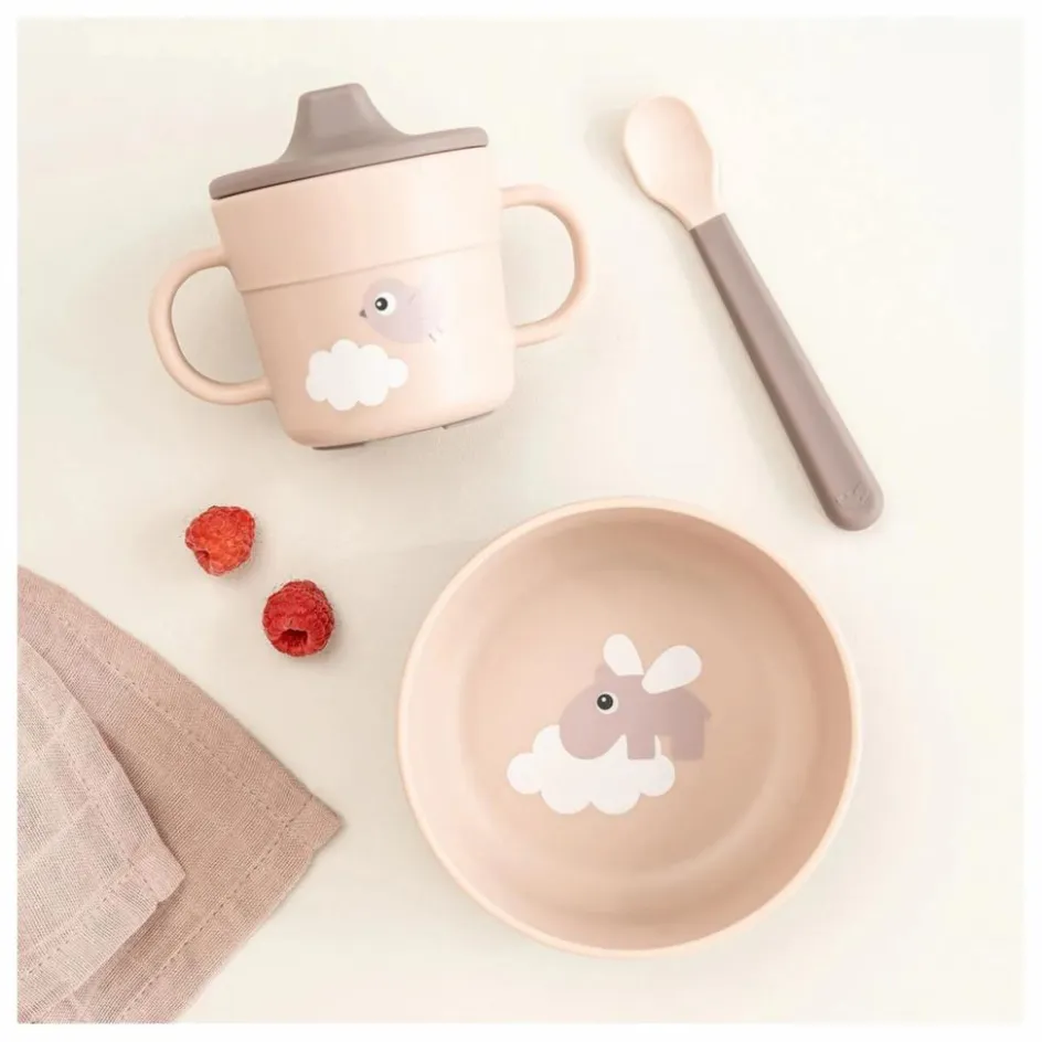 Discount Done by deer Coffret repas Happy Clouds | Rose pêche