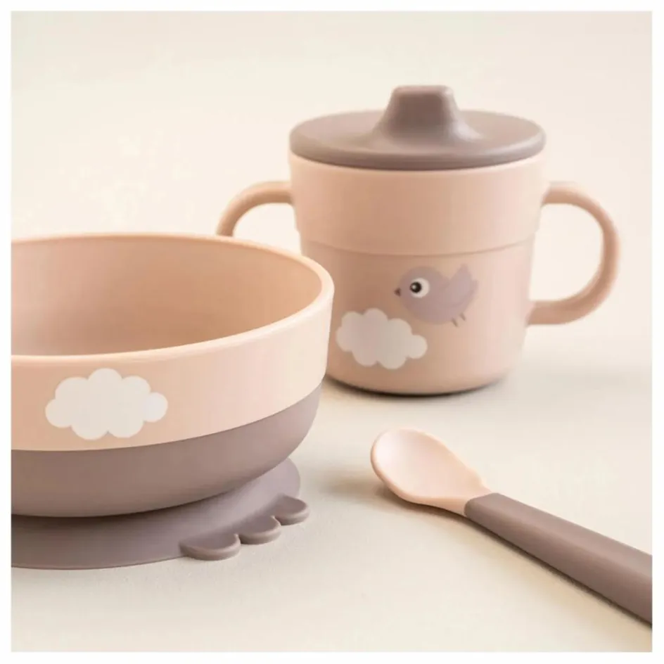 Discount Done by deer Coffret repas Happy Clouds | Rose pêche