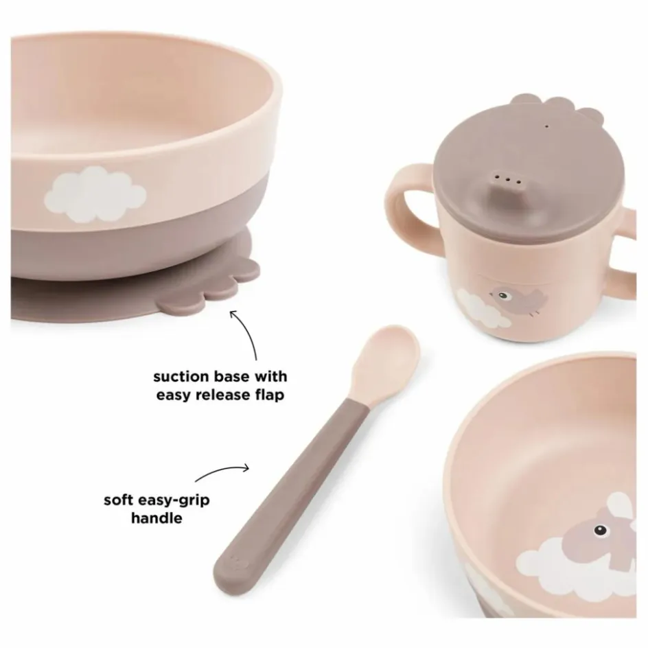 Discount Done by deer Coffret repas Happy Clouds | Rose pêche
