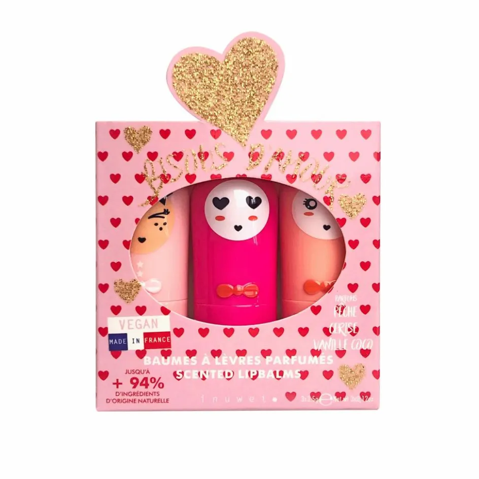 Hot Coffret trio de baumes à lèvres Ultra Red Enfant Soins Du Visage|Coffrets