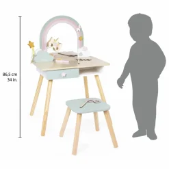 Clearance Coiffeuse Licorne Enfant Rangement Enfant