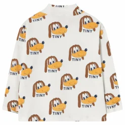 Clearance Tinycottons Col Roulé Côtelé Chiens Coton Bio | Ecru