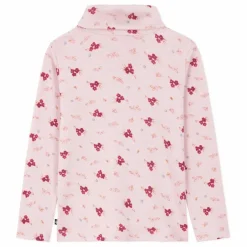 Petit Bateau Col roulé Fleuri Pointelle Coton Bio ||Enfant Blouses, T-Shirts