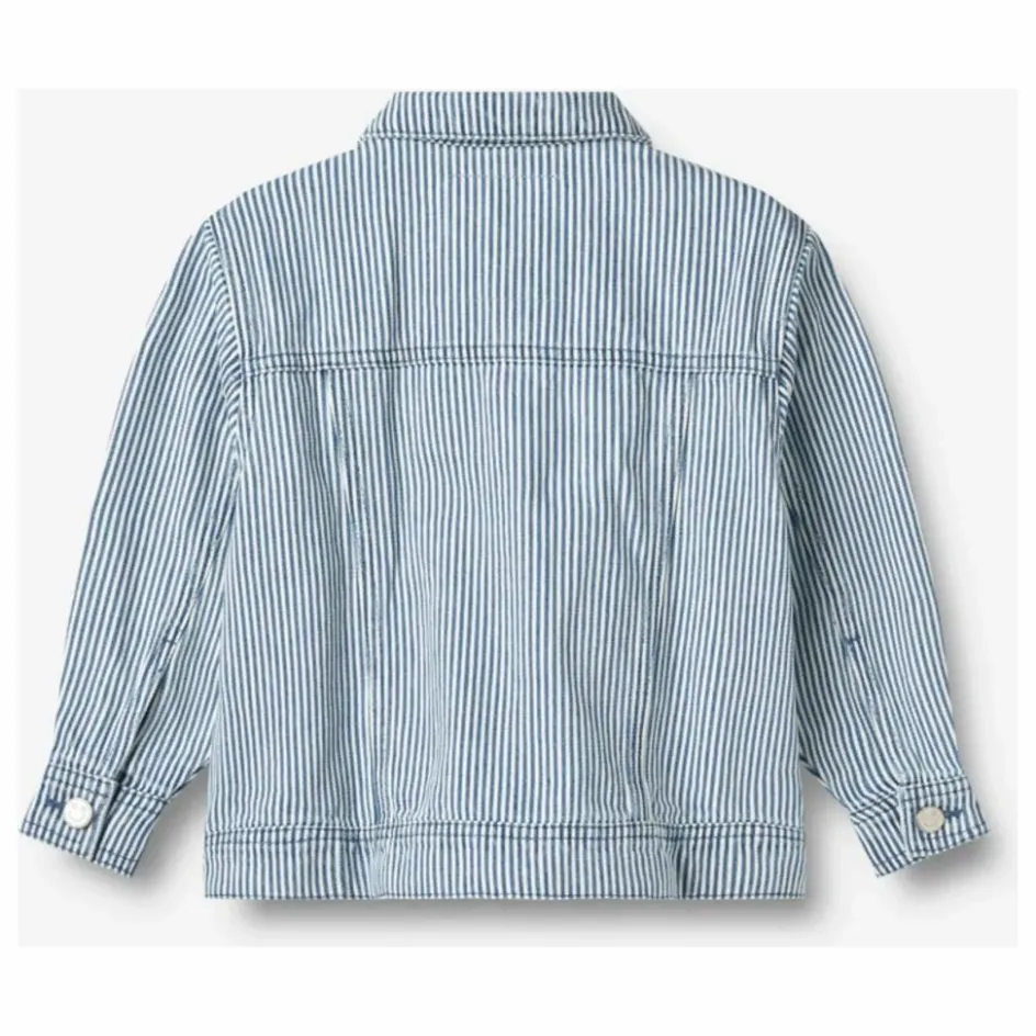 Wheat Collaboration x Pernille Teisbæk - Veste Denim Vive Rayures Coton Bio ||Enfant Manteaux, Blousons|Manteaux, Blousons