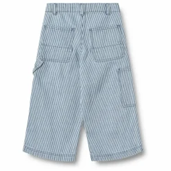 Best Wheat Collaboration x Pernille Teisbæk - Jean Noppo Rayures Coton Bio | Bleu ciel
