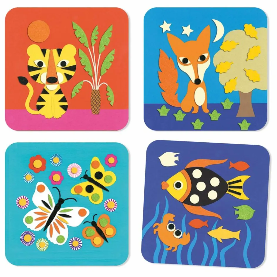 Djeco Collage en feutrine Douce nature| Loisirs Créatifs