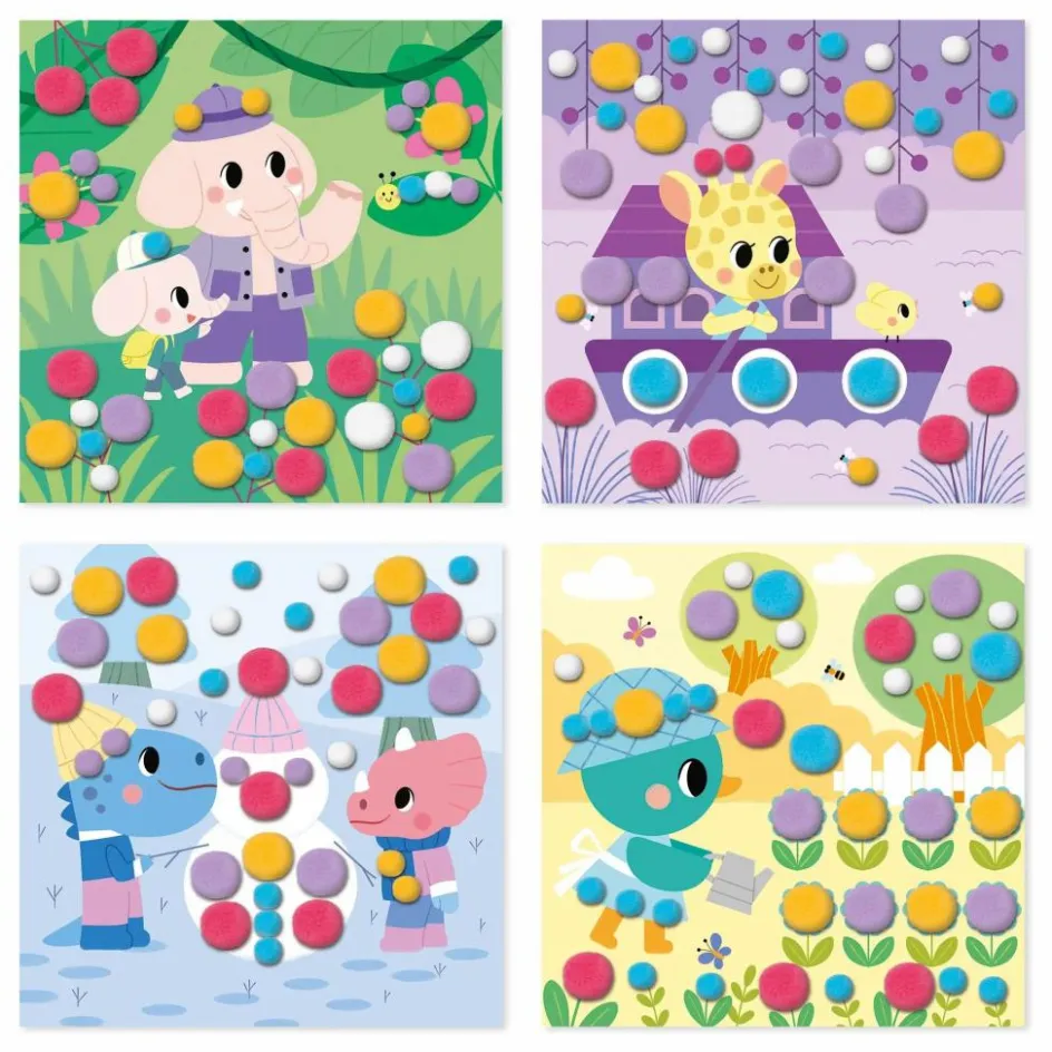 New Collage Pompons - x Hachette Loisirs Créatifs