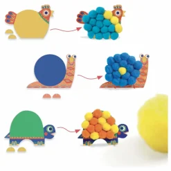 Online Djeco Collages des petits Animaux tout doux Multicolore