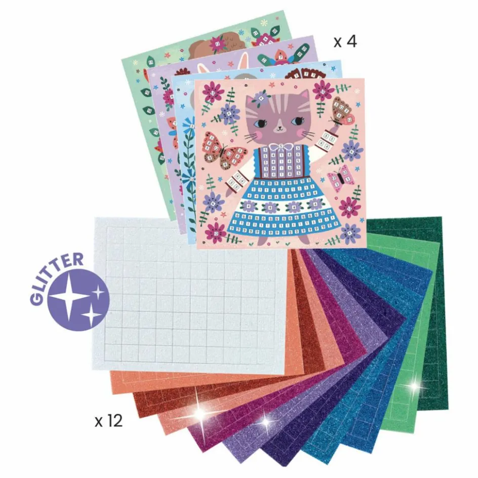 Outlet Djeco Collages Lovely pets Multicolore