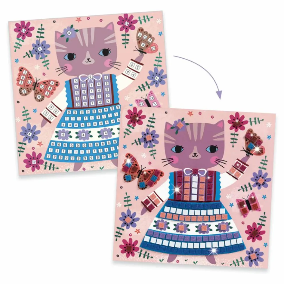 Outlet Djeco Collages Lovely pets Multicolore