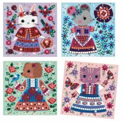 Outlet Djeco Collages Lovely pets Multicolore