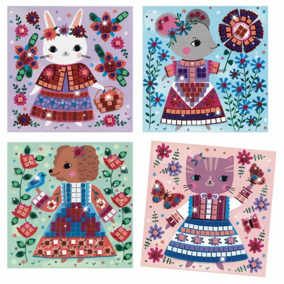 Outlet Djeco Collages Lovely pets Multicolore