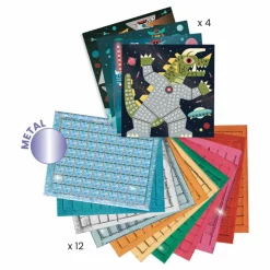 Outlet Djeco Collages Space battle Multicolore