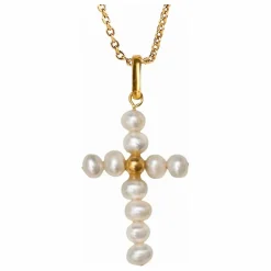 Femme Alhaja Colliers*Collier Pearly Cross |