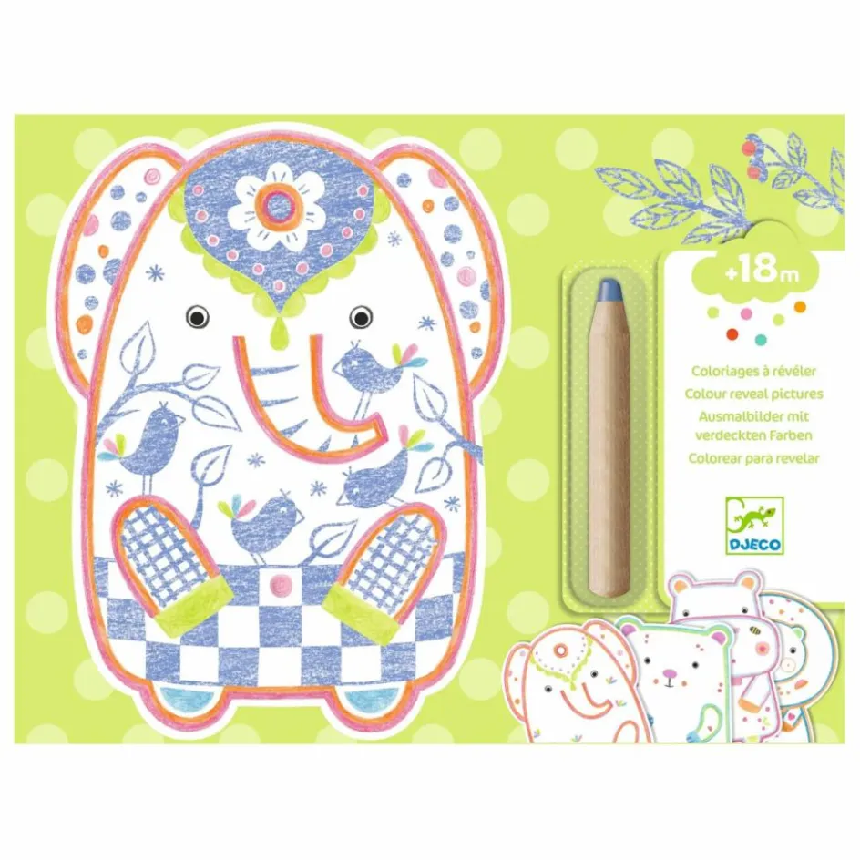 Sale Djeco Coloriage Animaux sauvages Multicolore