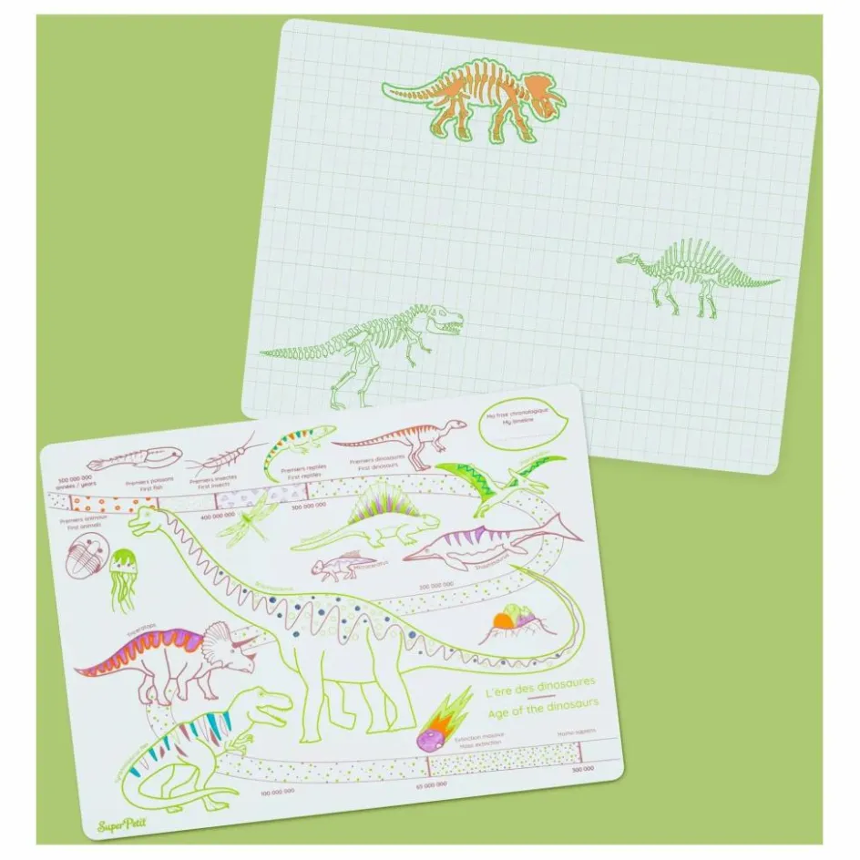 Superpetit Loisirs Créatifs*Coloriage éducatif L'âge des Dinosaures avec 3 feutres
