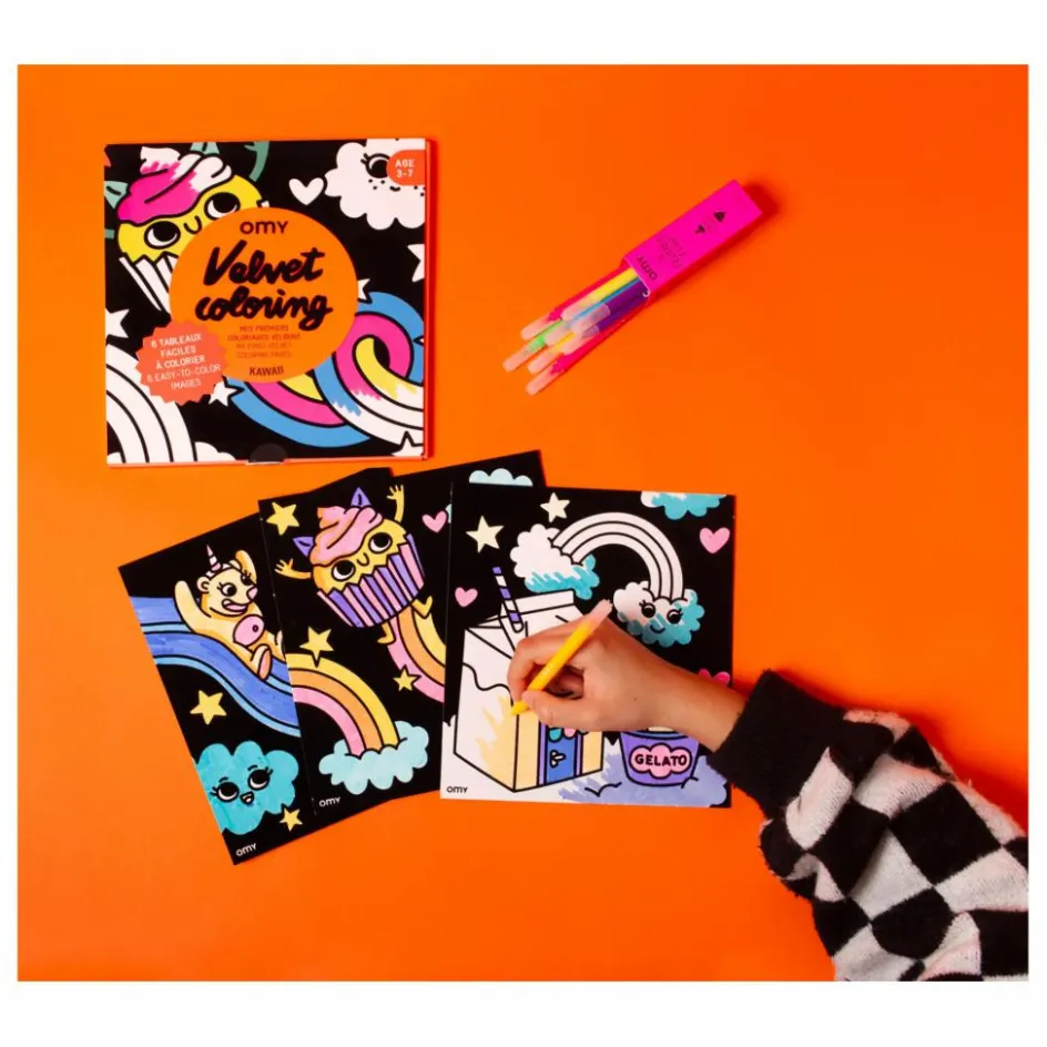 Omy Coloriage velours - Kawai || Loisirs Créatifs