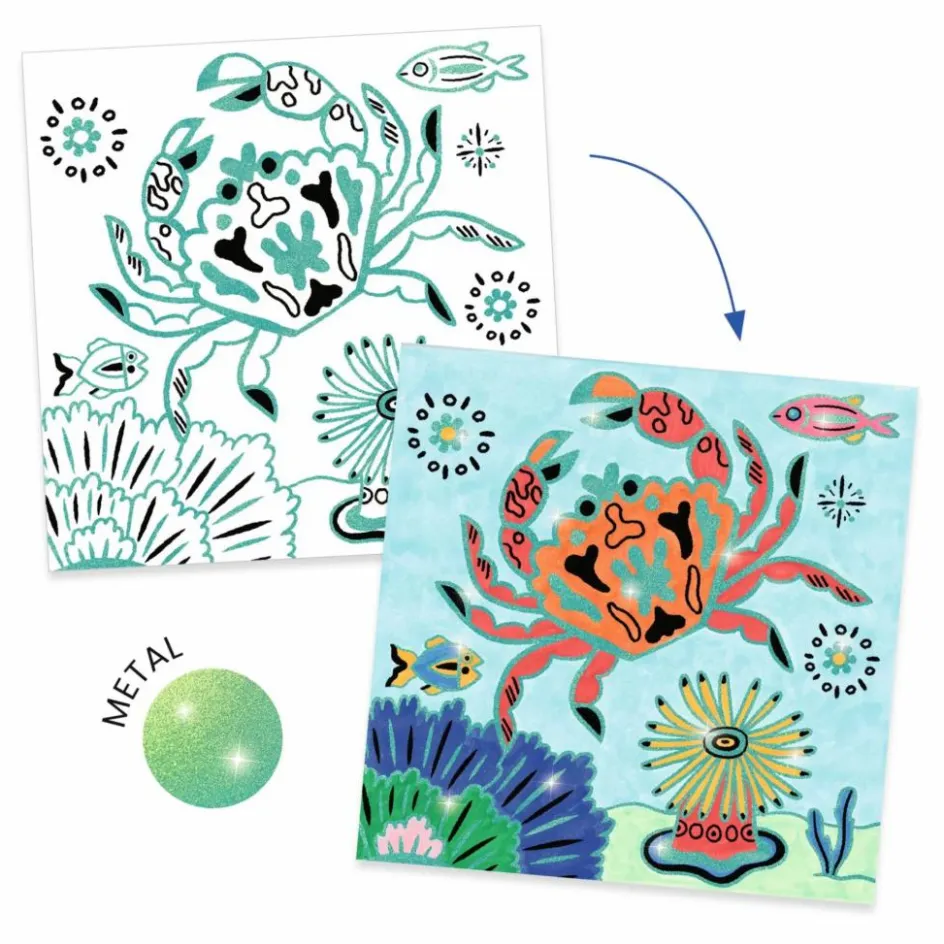 Djeco Loisirs Créatifs*Coloriages Sous la Mer