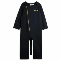 Outlet Mini Rodini Combinaison Chat Coton Bio | Noir