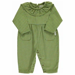 Piupiuchick Premières Tenues|Combinaisons Et Bodies*Combinaison Col Carreaux Coton Bio |