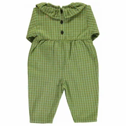 Piupiuchick Premières Tenues|Combinaisons Et Bodies*Combinaison Col Carreaux Coton Bio |