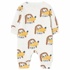 Tinycottons Combinaison Côtelée Chiens Coton Bio | Ecru