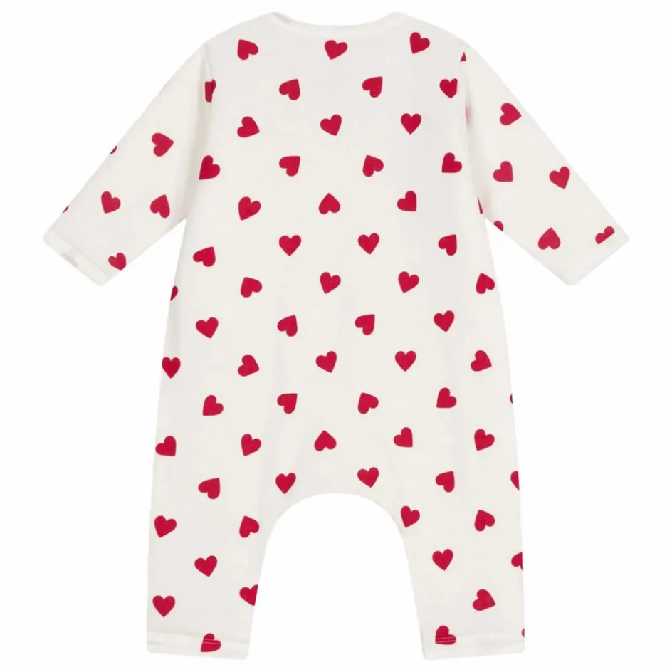 Petit Bateau Bodies, Combinaisons|Premières Tenues*Combinaison Cœurs Coton Ouatiné |